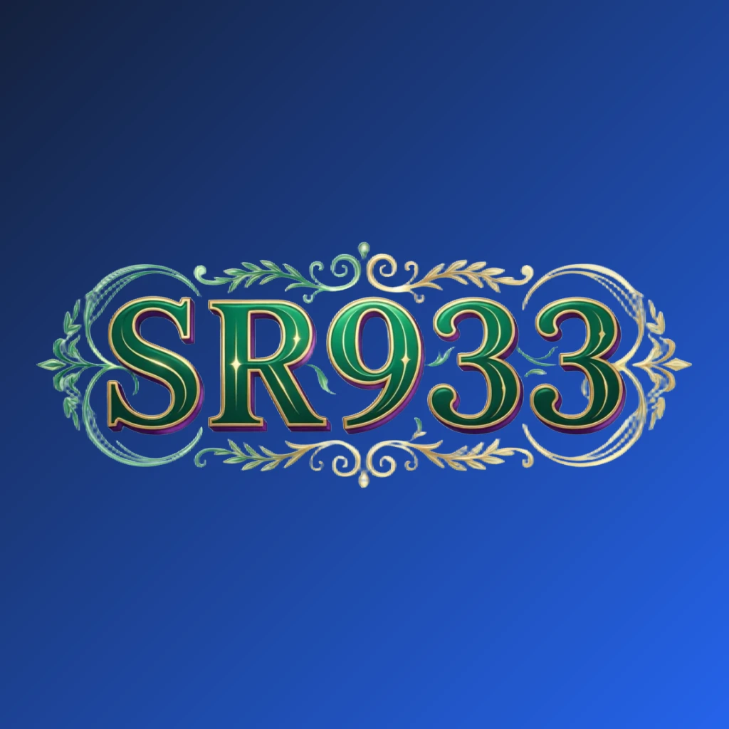 Luxury colorful SR933 logo featuring bold serif typography in rich emerald, violet, and gold palette with elegant glowing ornaments on a transparent background, designed as a horizontal rectangular wordmark for a premium brand identity Luxury colorful SR933 logo featuring bold serif typography in rich emerald, violet, and gold palette with elegant glowing ornaments on a transparent background, designed as a horizontal rectangular wordmark for a premium brand identity